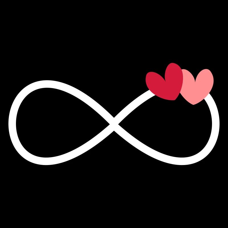 Infinity Infinity Symbol 2 cœurs