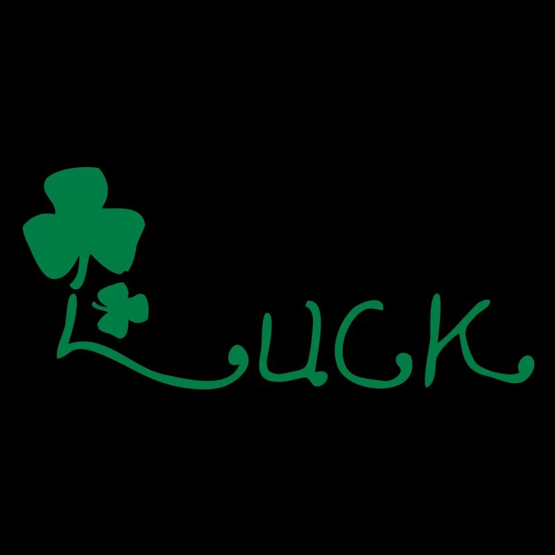 LUCK text lucky charm