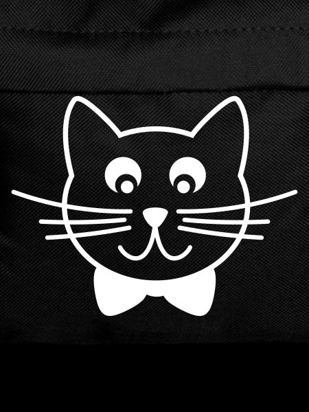 Cat with tie bow Outline