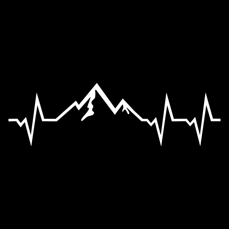 Mountain and ECG Heartbeat