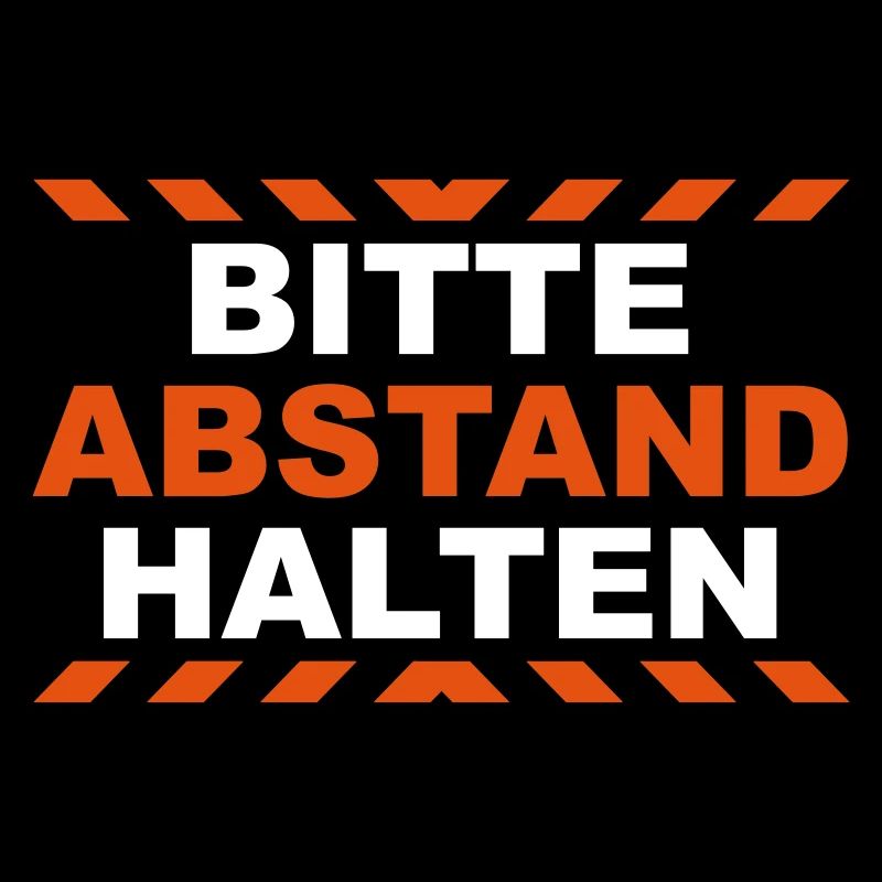 Abstand Halten weiss Rot