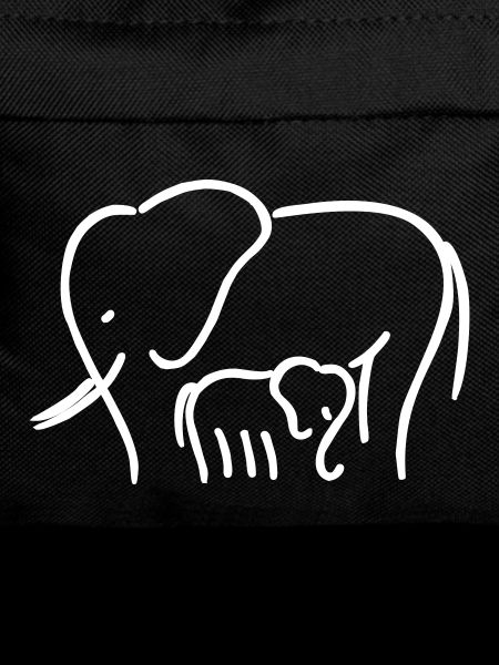 Elephant mum with child