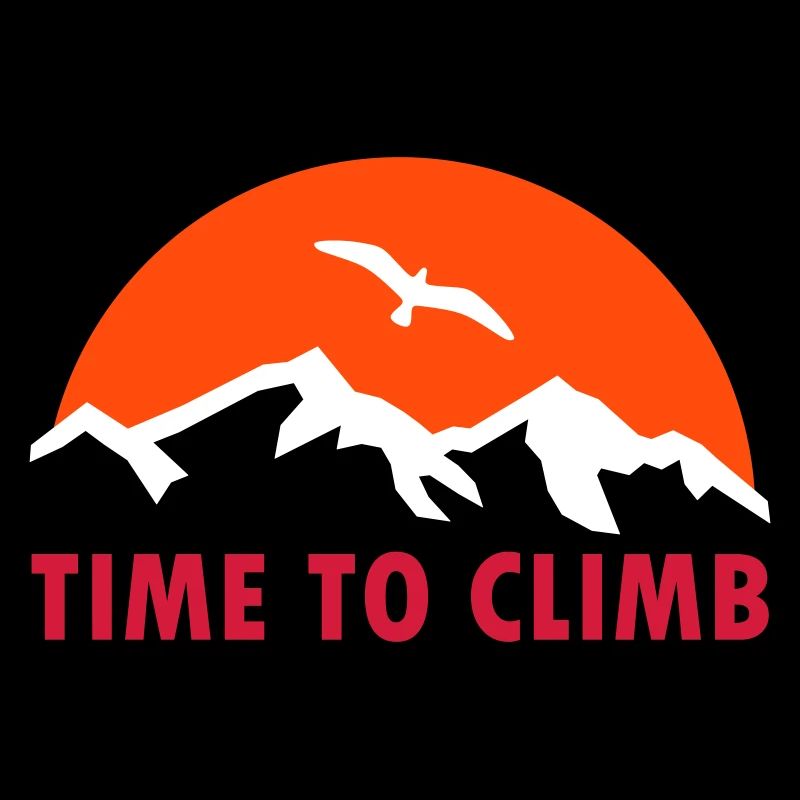 Time to climb (Berge, Sonne im Hintergrund, Vogel)
