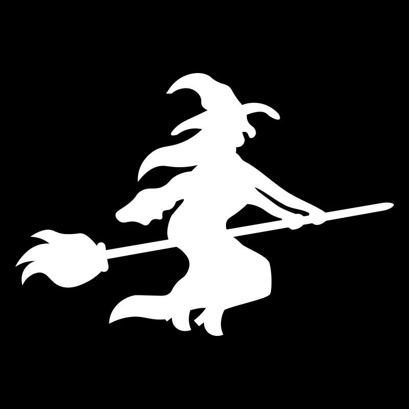 Witch on broom - Halloween