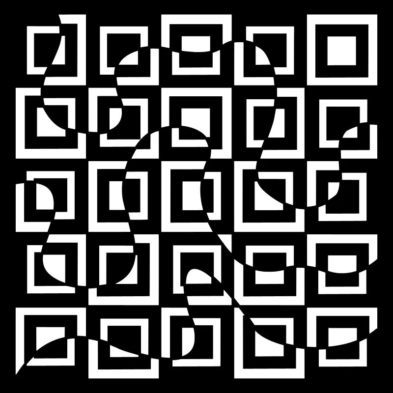 Optical illusion with squares