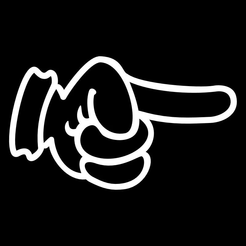 Finger pointing / pointing finger (Outline 1c