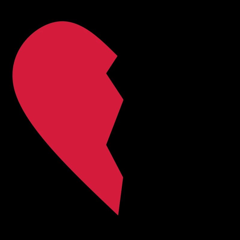 HALF RED HEART LEFT SIDE