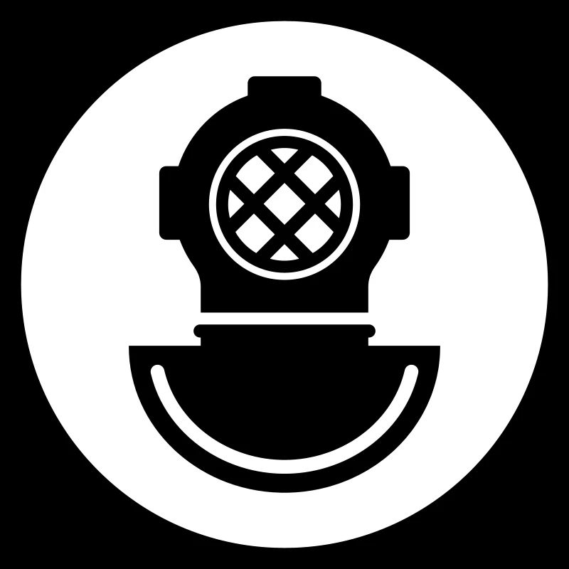 Casque de plongée symbole de plongée