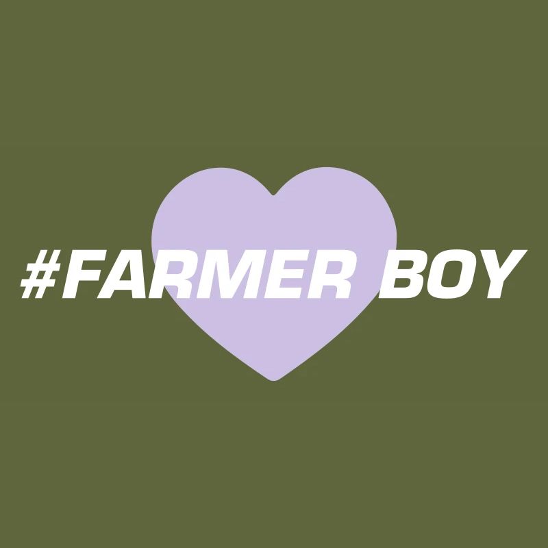 Fermier garçon coeur amour