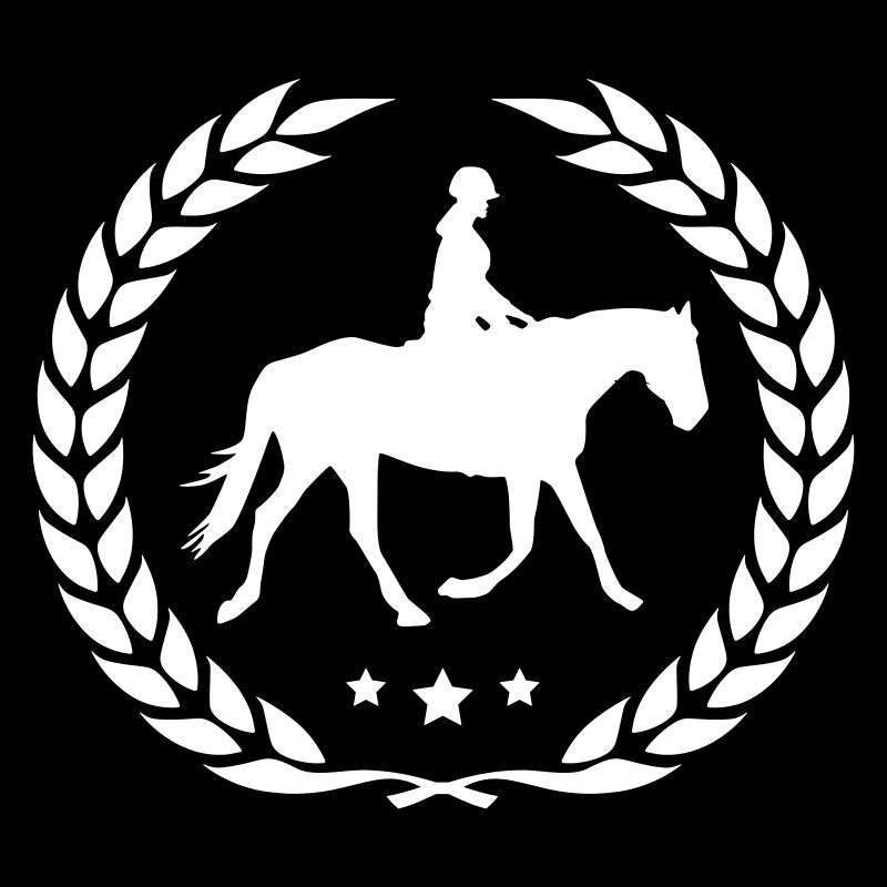 riding icon silhouette wreath
