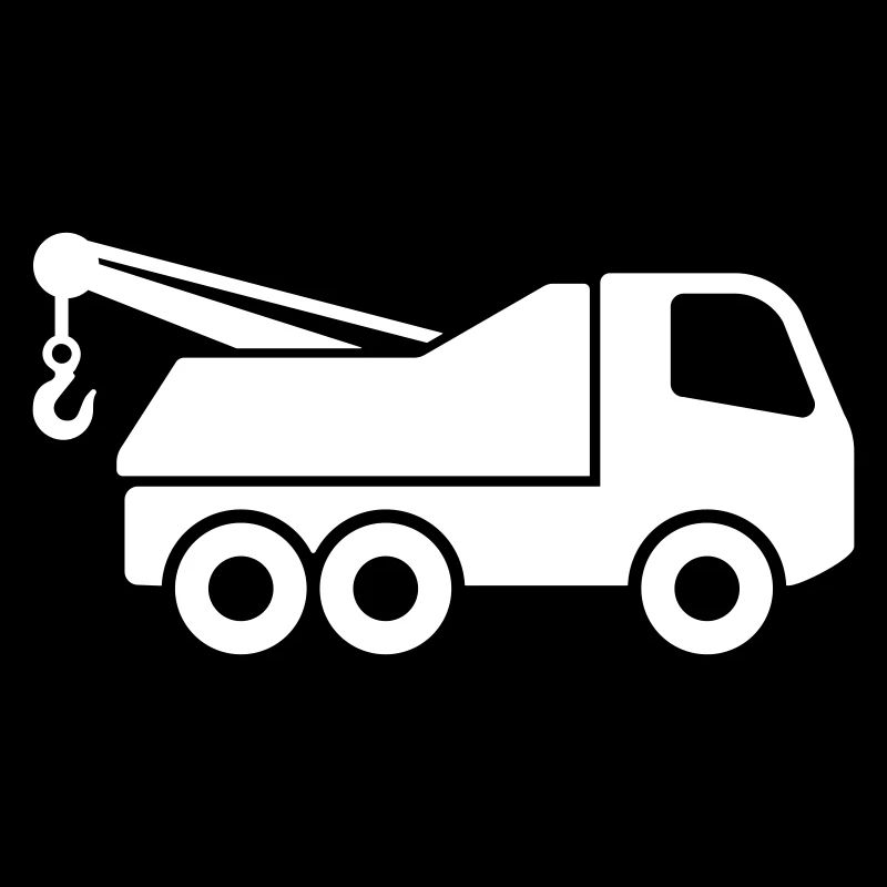 Forme de symbole d’icône de camion de dépannage. Dépannage Remorquage