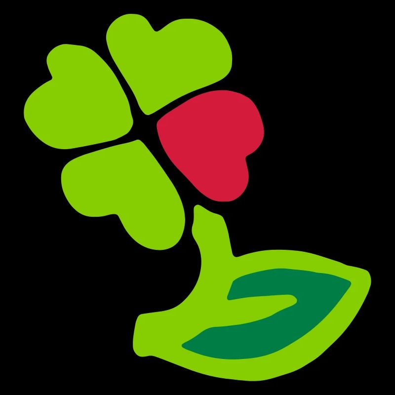 Vierblättriges Kleeblatt bunt / four-leaf clover