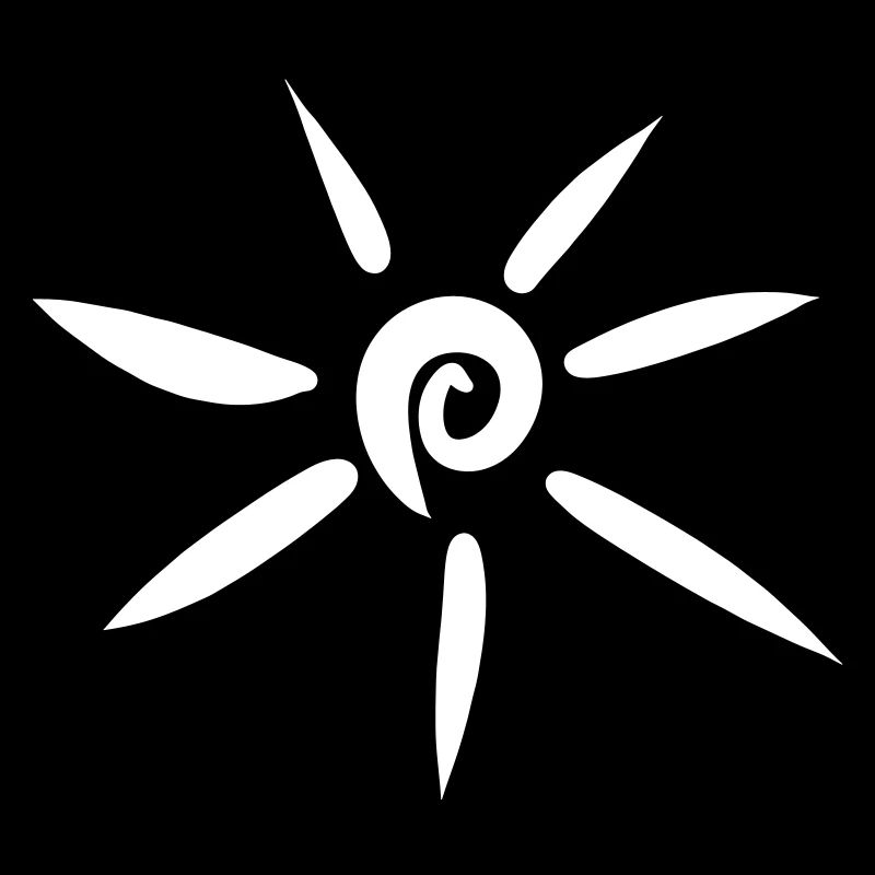 Sun drawing, symbol hand-drawn