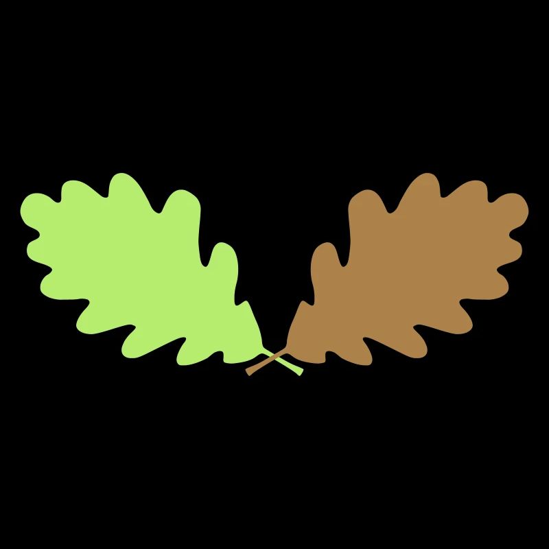 ★ Couleurs design modifiables ★ Deux feuilles de chêne