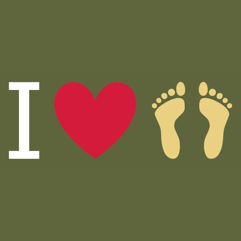 ★ couleurs de conception interchangeables ★ J'aime les pieds