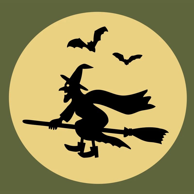 Witch on broom
