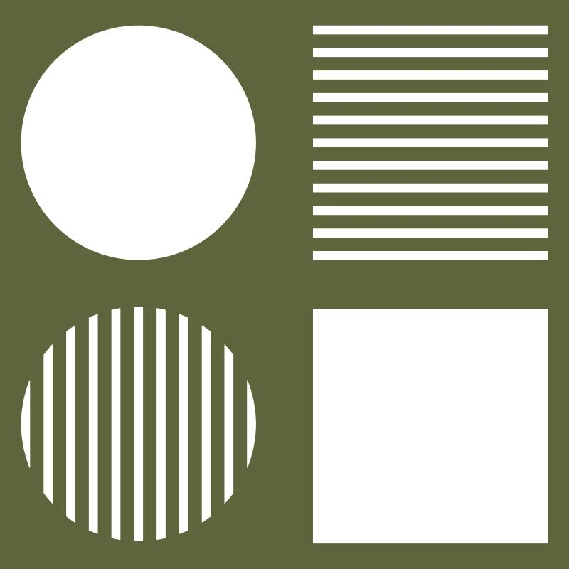 Circles and Square / Abstract Minimal Pattern