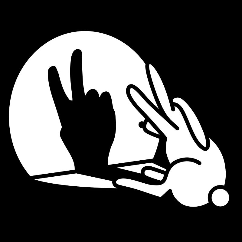 Rabbit Shadow Hand Two 2 Years Birthday V