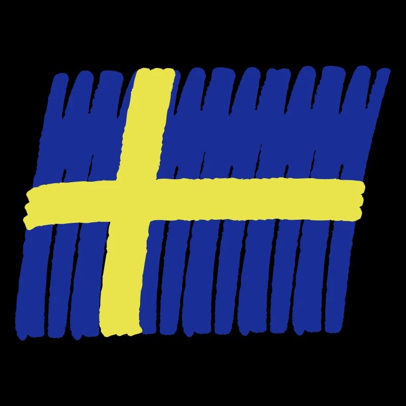 Sweden flag paint