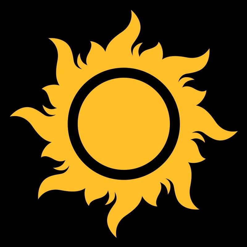 Les rayons de soleil de feu
