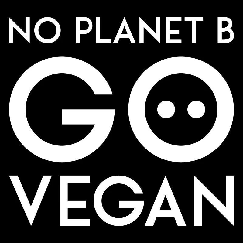 NO PLANET B GO VEGAN white