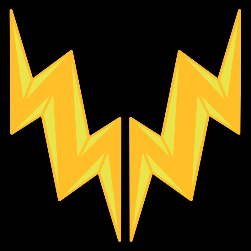 2 éclair électrique signe de danger symbole de l'éclair ka