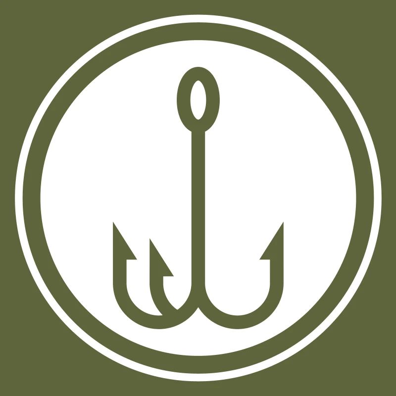 Fishing hook angler icon