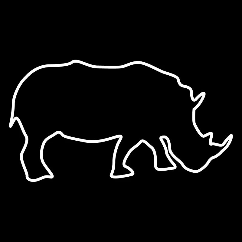 Silhouette de rhinocéros