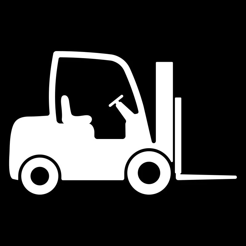 Symbole de l’icône du chariot élévateur à fourche ou du chariot élévateur. Logistique