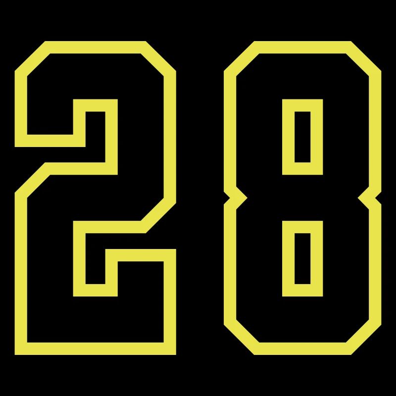 28 Zahl Trikot