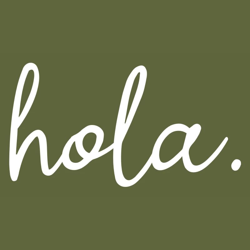 Hola lettering, hola welcome, Spanish