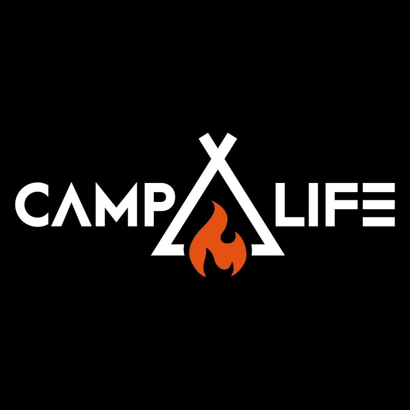 Camping avec feu de camp