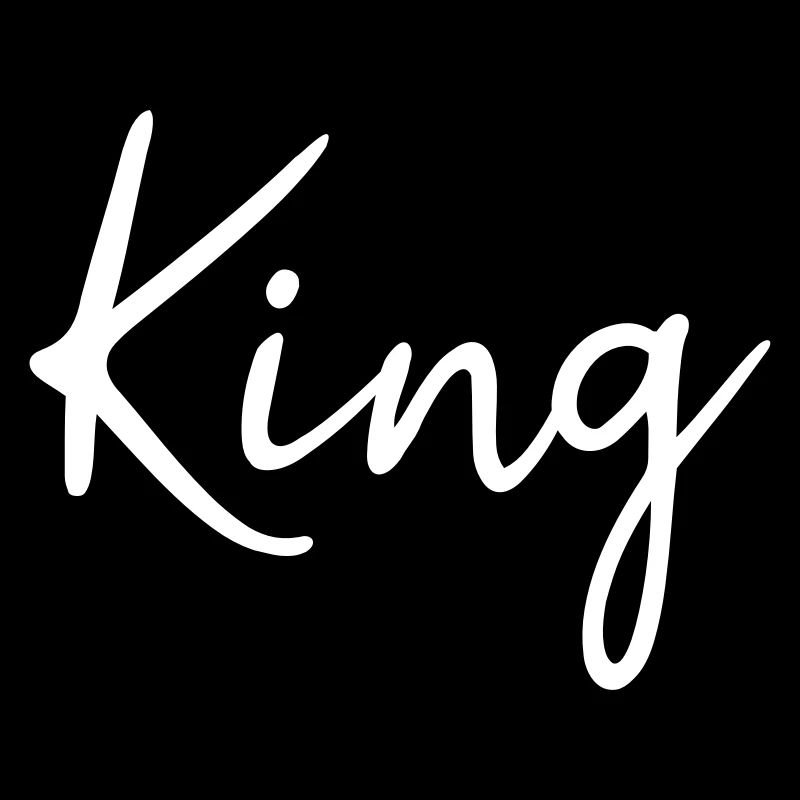 King lettering. Partner look, pair shirt