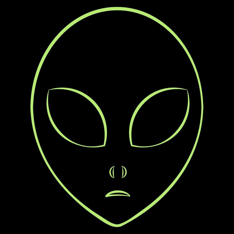 Alien head symbol abstract minimalistic