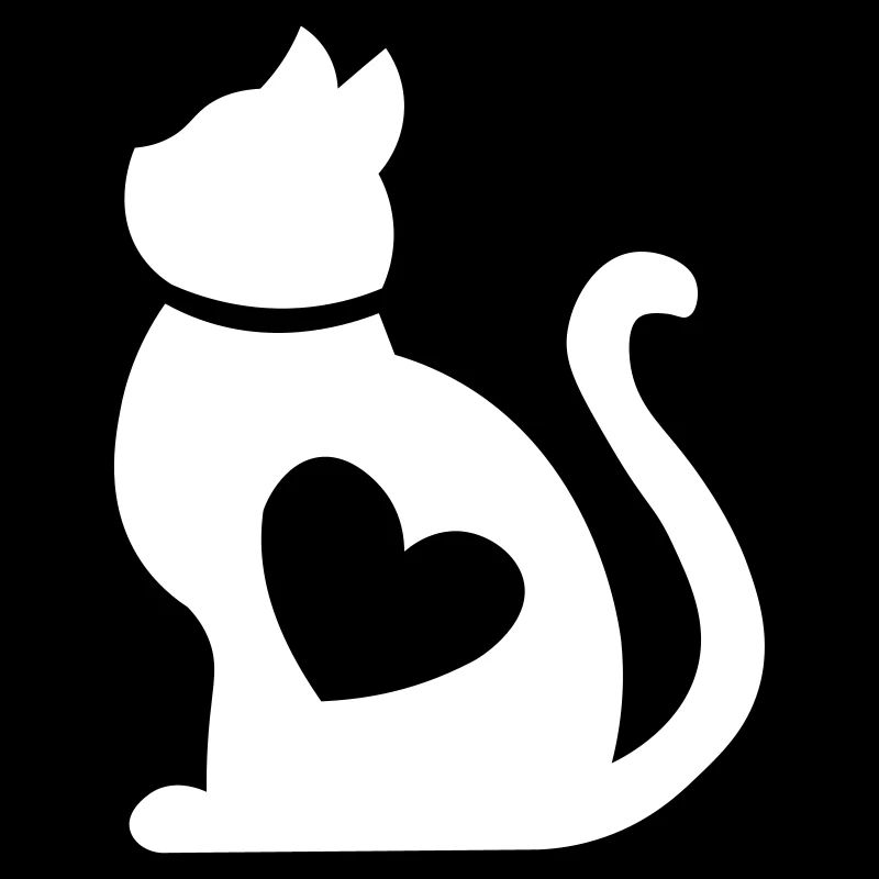 Chat avec un coeur <3 cadeau pour les amoureux des chats