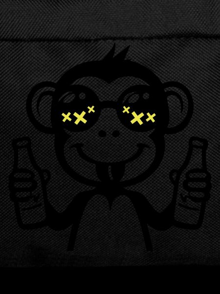 Monkey Drinking Funny Beer