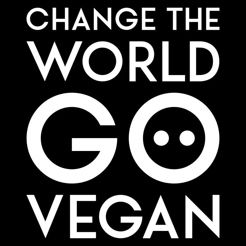 CHANGE THE WORLD GO VEGAN white