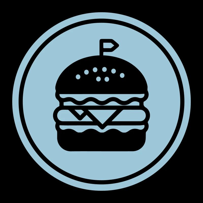 Cercle d'icônes de hamburger