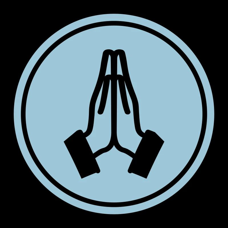 Praying hands circle