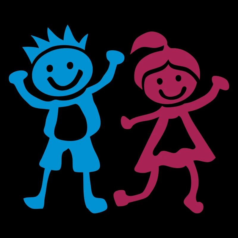 Junge Mädchen Kinder Zeichnung 1