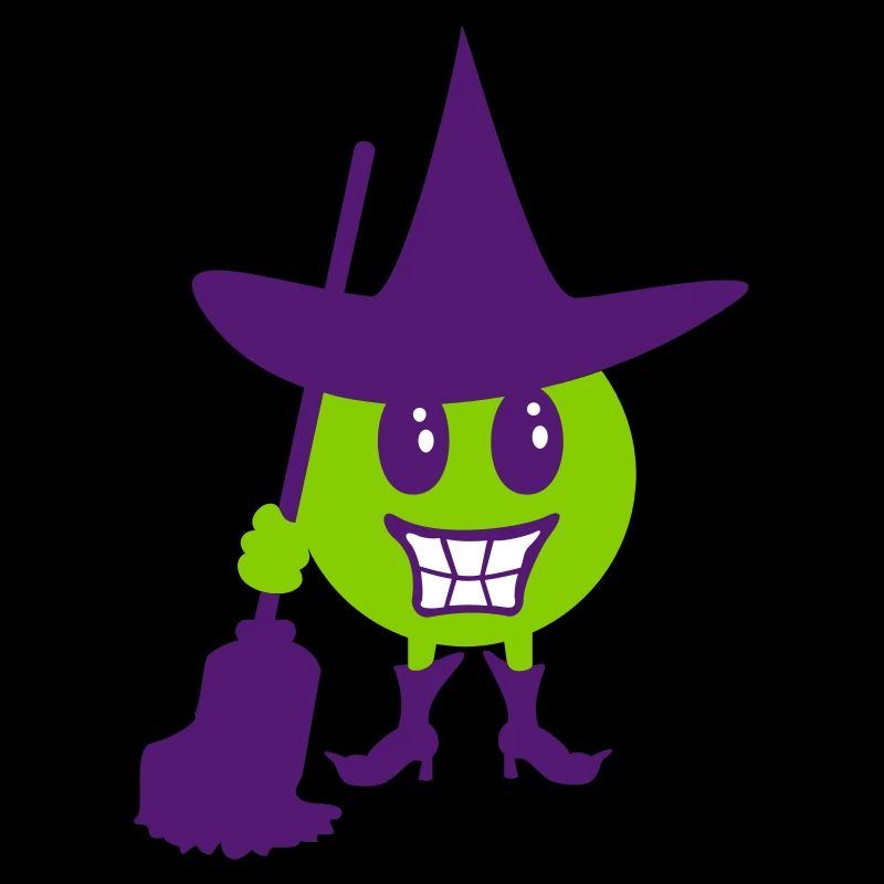 Émoticône sorcière / Witch Halloween Emoji (b, 3c)
