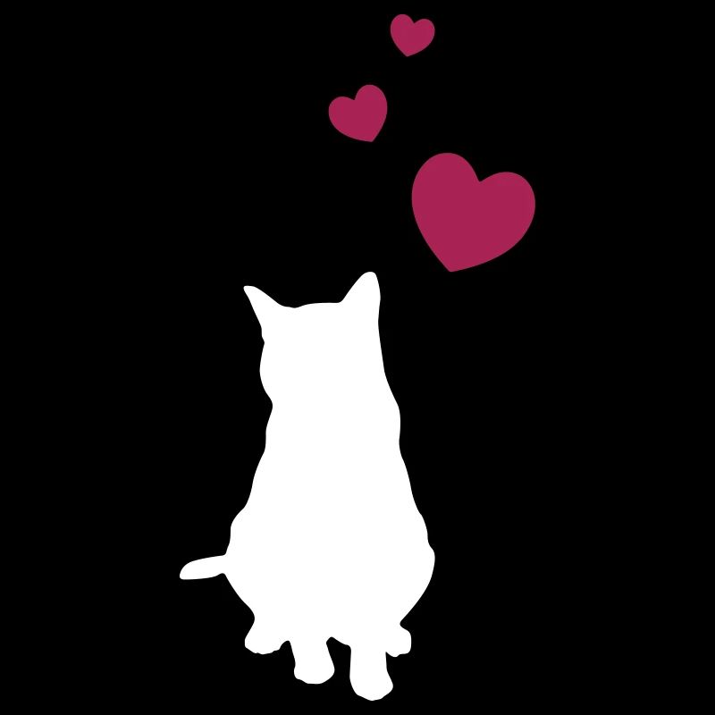 Katze Herz Liebe Silhouette