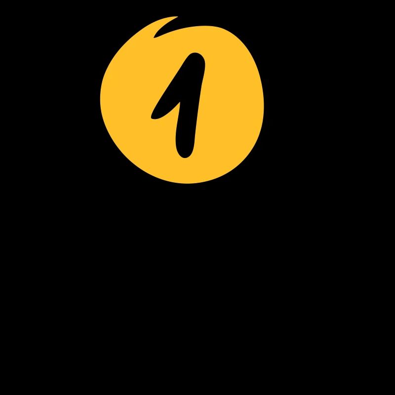 First place badge / order. Scrawl.