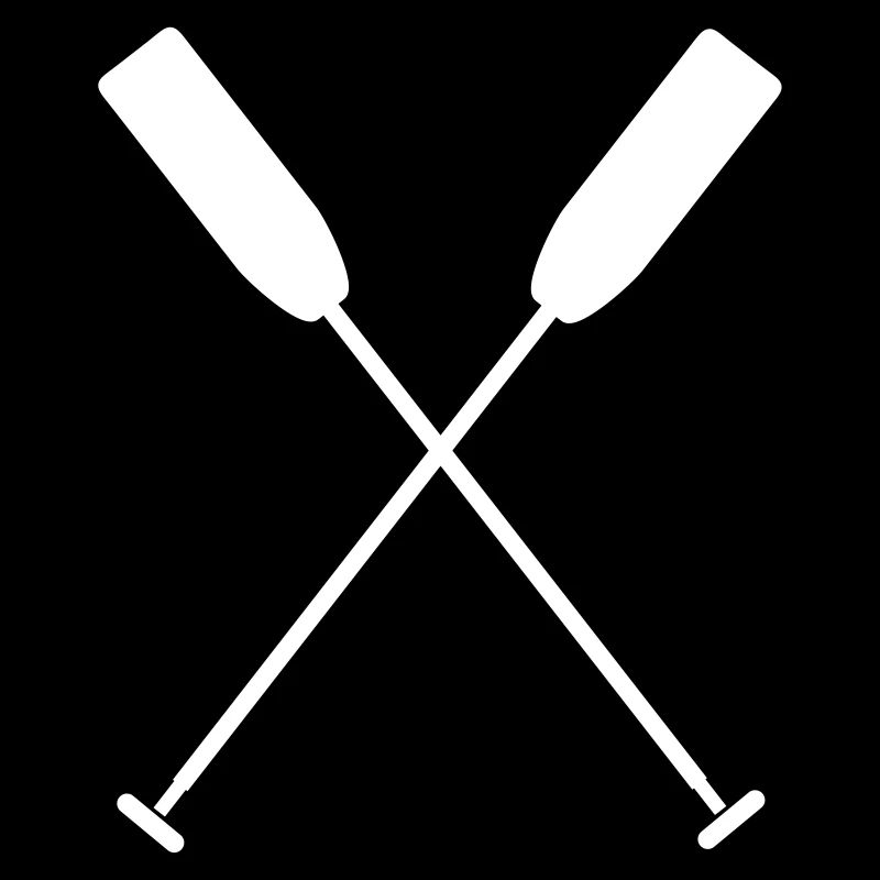 Crossed paddle dragon boat canoe 1 c.