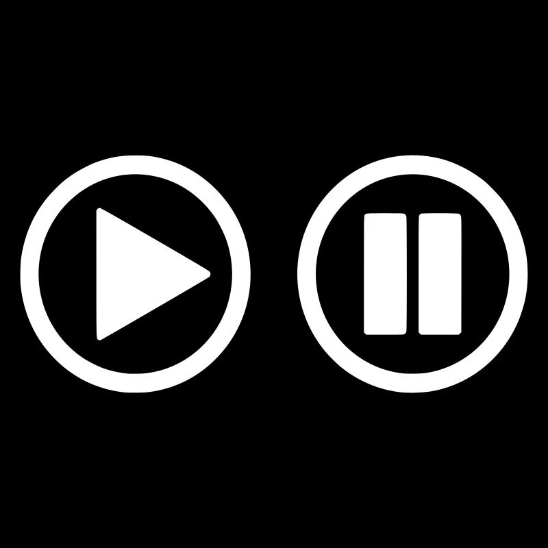 Play Pause Button - Retro