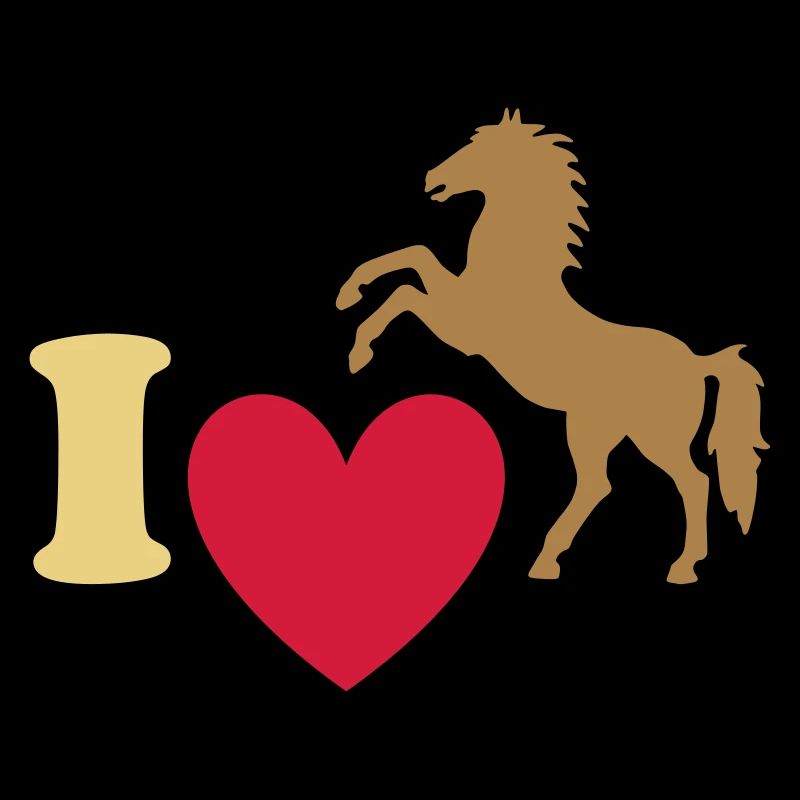 ★ Designfarben änderbar ★ Ich liebe Pferde