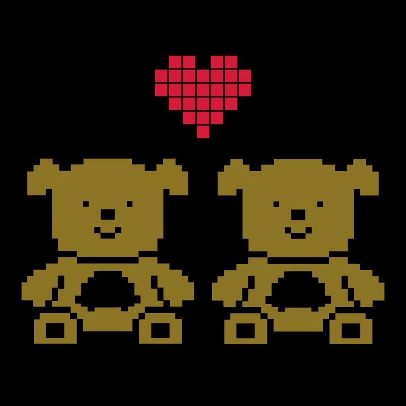 pixel bären liebe