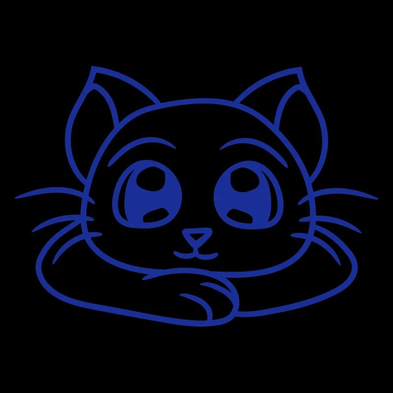 Süße Katze Guckt Glücklich Lächelndes Kätzchen Fun