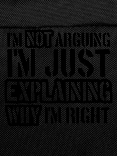 I m not arguing