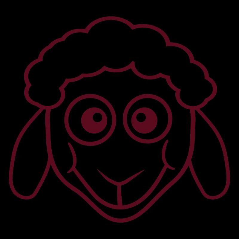 Sheep Face Head Cute Cute Lamb Cool Comic